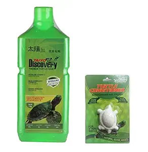 TED Tabbies - TAIYO PLUSS Discovery Turtle Food 1KG Long Container + Turtle Conditioner Free (Combo 3)|Sea Food