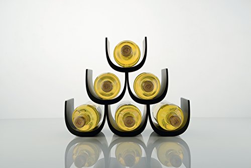 Alessi „Noè“ Flaschenregal mit Baukastensystem, schwarz 13 x 24 x 10.5 cm - 3