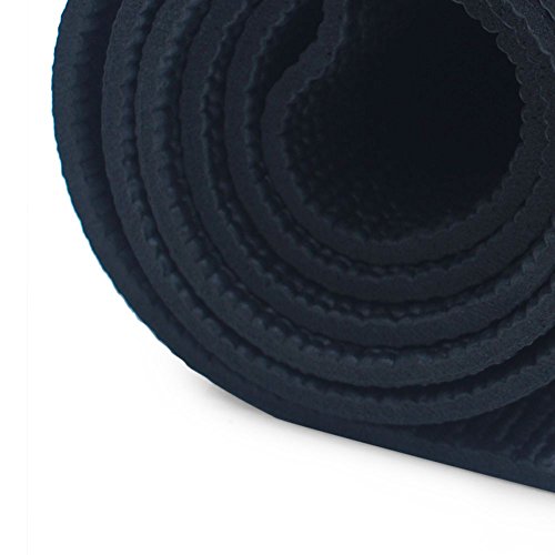 Premium Yogamatte „Happy Yoga“ von Sportastisch :: Farbe: SCHWARZ :: 100% recyclebares, schadstofffreies Material :: extra breite Fitnessmatte mit 183 cm :: besonders weiche Sportmatte mit einer Stärke von 7mm :: rutschfeste Gymnastikmatte dank MEMORY EFFEKT PVC :: Markenqualität, ideal Einsteiger oder Profis :: exzellent geeignet für Yoga, Pilates und Gymnastik :: Exklusives Design für Damen und Herren:: KOSTENLOSER BONUS: eBook Yogatraining :: inklusive 3 Jahren Sportastisch Produktgarantie - 7