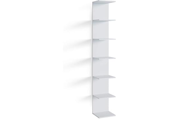 Vicco Étagère Paolo, Blanc, 30x190cm, pouvant être monté pour Le Rangement de Livres et d’Objets de décoration