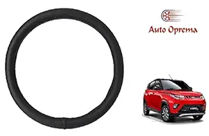 Auto Oprema Leatherette Car Steering Wheel Cover (Black) for Mahindra KUV 100