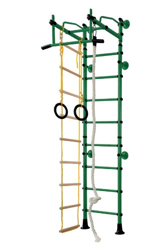 Niro Sportgeräte GmbH Equipamiento Deportivo De Acero Inoxidable Barras De Pared Ajuste Superior M2 - Verde, para Espacios de 240-290 cm