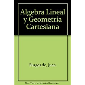 Algebra Lineal y Geometria Cartesiana