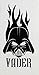 Produktbild STAR WARS Vader Hot Black schwarz Rub-On Sticker AufkleberDisney Officially Licensed Movie & TV Artwork, 6.5" x 3.75" Long Lasting STICKER