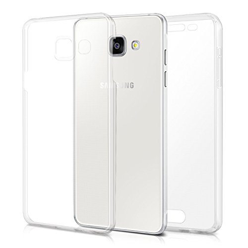 Funda Samsung Galaxy A5 2016  Ordica ES    Carcasa Galaxy A5 2016 Silicona 360 Grados Integral 2 Partes Completa Ultra Slim TPU Accesorios Entera Resistente Protecci  n Gel Anti Golpes Delanteros Y Traseros - Color Transparente