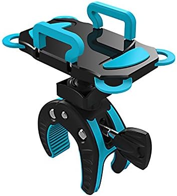POSUNITECH Bike Phone Mount, Motorcycle Phone Mount, Universal Cell Phone Bicycle Handlebar &amp; Motorcycle Holder Cradle with 360 Rotate for iPhone, Samsung Galaxy (Blue)