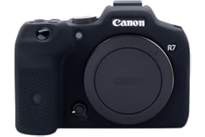 MUZIRI KINOKOO EOS R7 etui ochronne na aparat - kompatybilne z Canon EOS R7 - lekka, miękka guma, pełna funkcjonalność bez zdejmowania - ochrona aparatu, fotografia na zewnątrz, Czarny, etui na aparat