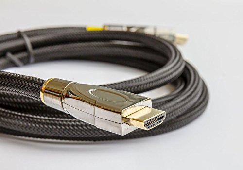 Python Series AKTIVES High-Speed-HDMI Anschlusskabel mit Ethernet – Redmere Chipsatz – 4K2K / UHD / Ultra HD / Full HD – OFC, 3D-Unterstützung, Nylongeflecht, Dreifachschirmung, schwarz, 25 m - 2