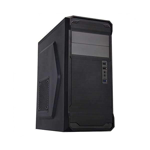 Nox Kore- NXKORE - Semitorre ATX y micro ATX, USB 3.0, frontal efecto metal cepillado, epacio para 3 ventiladores…