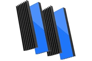 ETELIAR 4 Stück Aluminium Kühlkörper, Kühler mit Thermoklebeband für LED-Verstärker Aluminium 70 × 22 × 6 mm