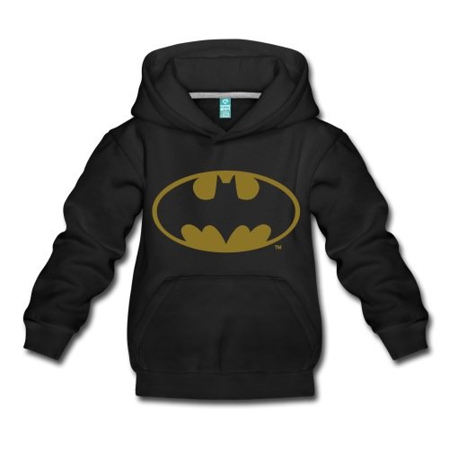 Spreadshirt-DC-Comics-Batman-Logo-Gold-Kinder-Premium-Hoodie