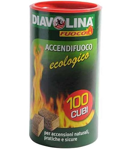 Allume-feu écologique Diavolina - Lot De 6 Boîtes (600 Cubes) - Pour Barbecue, Cheminée Et Feu De Camp - 11