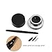 Tinabless 2 in 1 Brown and Black Waterproof Gel Eyeliner Set with Makeup Eyebrow Brush + Cat Eye Liner Stencil