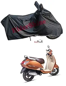 RiderShine Waterproof Jupiter ZX Two Wheeler Cover - Dustproof - UV Protection - Bike Cover/Scooty Body Cover (Black)