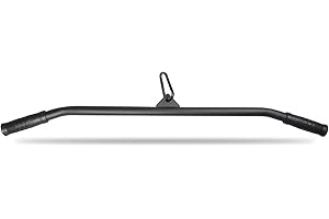 Topfinder Barre Droite DIY Barre de Tractions Triceps Biceps Barre déroulante LAT Fitness Accessoires de Gym à Domicile Barre Poulie Cable Musculation avec Mousqueton