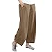 Produktbild LUCKYCAT Damen Hosen/Leinenhose Leinen bequemer Schnitt Gummibund Sommerhosen Damen Gummizug Locker Leinenhose Plus Größe Leinen Freizeithose Hosenrock Haremshose Yogahose Hose mit Weitem Bein