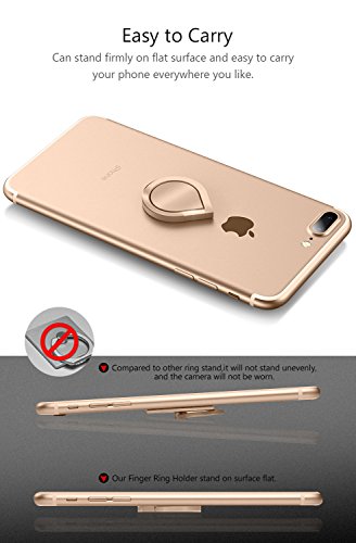 3 x Leathlux Ring StÃ¤nder Handy, 360Â° Drehbarer Ringhalter Fingerhalter Smartphone Halter Finger-Halterung fÃ¼r Verbesserte Einhandbedienung | FÃ¼r iPhone , Samsung und mehr Gold , Schwarz , Silber