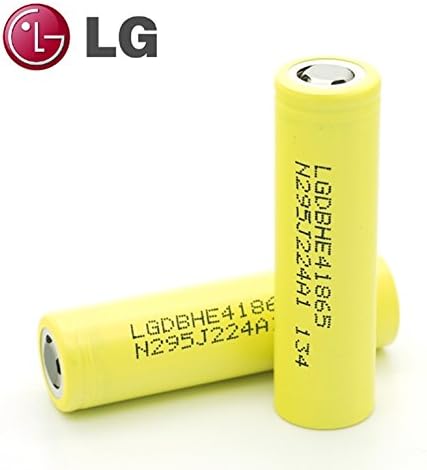 HE4 18650 2500 mAh 35 A 3.7 V IMR High Drain Flat Top Battery - Yellow (Pack of 2)