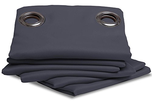 Moondream Winter & Sommer Blickdichter Wärmeschutzvorhang in Beige – Eierschalenfarben, größe cm mit Ösen - 4