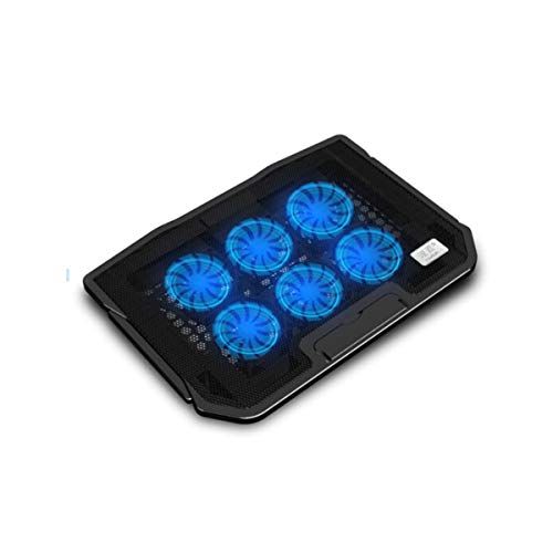 Kaiyitong Laptop-Kühler, tragbare Kühlhalterung, Desktop-Halterung, sechs Lüfter können eingestellt Werden, Exquisite Mode (Color : Black)