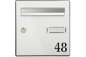 DECOHO - Chiffre adhésif 5 cm pour boite aux lettres - Noir