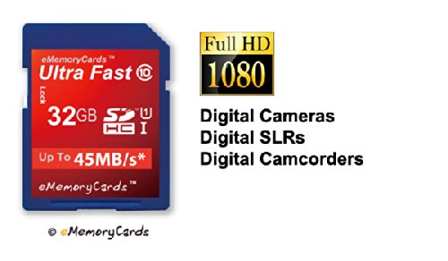 eMemoryCards 32GB Ultra-schnell 90MB/s SD SDHC Speicherkarte für Canon PowerShot SX1 IS Kamera - 6