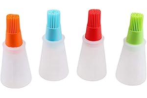 BrilliantDay 4PCS Silikon Öl-Flasche mit Pinsel für Barbecue Kochen Backen Pfannkuchen Grill Werkzeuge Ölsprays