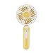 Produktbild MXT-RM Mini-Handventilator, USB-Ladeluftkühler, tragbarer, leiser, energiesparender Handventilator mit 3 Windenergieanlagen für den Außen- und Innenbereich,Yellow