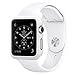 Price comparison product image Apple 38 mm Silver Aluminium Watch with White Sport Band