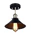Produktbild b-right Deckenleuchte Vintage Retro Antique Edelstahl, 1.3 m Kabel-Ø 22 cm, Industrie, Retro Pendelleuchte Lampe, ist geeignet für Restaurant, Bar, Café, etc. [Energieeffizienzklasse A +] 60.00 wattsW, 220.00 voltsV