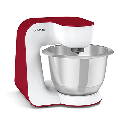 Bosch MUM54R00 Küchenmaschine StartLine Edelstahl-Rührschüssel, 3D Rührsystem, 7 Schaltstufen, 3,9 L, 900 W, weiß / tiefrot - 3