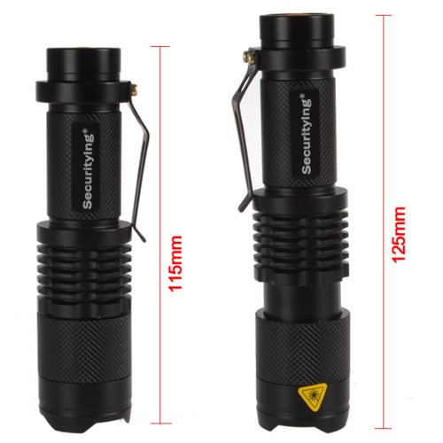 SecurityIng® 3 Modi Zoom Einstellbare XM-L T6 LED 1000Lm Wasserdichte Beleuchtung Lampe Licht Lechte Handlampe Taschenlampe - 5
