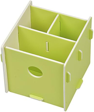 Office Desk Organizer Makeup Cosmetic Brushes Holder Storage Box, DIY Desktop Supply Storag Pen/Pencil Holder Container (Green)