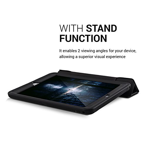 kwmobile Hybrid Smart Cover Schutzhülle für Apple iPad Air 2 – Outdoor Kunststoff Tablet Case Hülle mit Ständer in Schwarz - 6