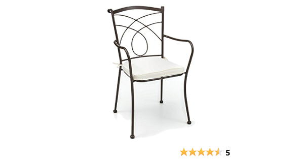 POLTRONA IN FERRO KINGSTON CON CUSCINO - SAL.MAR M0896 : Amazon.it:  Giardino e giardinaggio