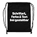 Produktbild Sportbeutel mit Individuellem Druck - (Anpassung von Text, Schriftart, Schriftfarbe, Artikel Farbe) - personalisiert - Wunschtext