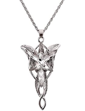 Lureme® Fee Princess Arwen Silber Tone Zirconia Wings Pendant Halskette for Women and Mädchen(a1000004)