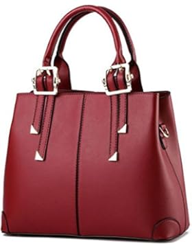 QUBABOBO Damen Handtasche Pu-leder Top Griff Handtaschen Mode Umhängetaschen für Frauen