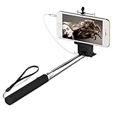 Selfie Stick, JETech Battery Free Selfie Stick Extendable Cable Control (No Battery No Bluetooth) Self-portrait Monopod Pole with Mount Holder for Apple iPhone 6/6 Plus/5/4, iPod, Samsung Galaxy S6/S5/S4/S3, Note 4/3/2 and Most Other Smartphones - 2000