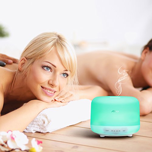 Aroma Diffuser Aiho 150ml Luftbefeuchter Ultraschall Eingebauten Batterienbetrieben Ätherische Luftbefeuchter Öl Ultraschall Vernebler Duftlampe Elektrisch Air Humidifier mit 7 LED Farbwechsel Licht Wasserlos Auto off Sicher Leise - 7