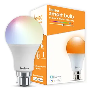 Helea 9W Wi-Fi B22B Smart Bulb Compatible with Alexa & Google Assistant (Warm White)