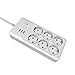 Produktbild Lidahaotin Überspannungsschutz 6 EU-Stecker Netzsteckdose Erweiterung Steckdosenleiste mit 3 USB-Ladegerät Adapter Dock 2.4A für Telefon-Haus