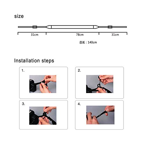LYNCA L-254Z bandouli  re sangle de cou sangle d   paule amovible au style boh  me pour tous les appareils photo dslr Canon Nikon Sony Olympus Pentax etc  arc-en-ciel 