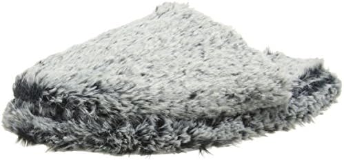 Eaze Women's Fur Mule Open Back Slippers