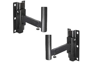 SHARD-LAB COPPIA SUPPORTI MURO PARETE IN ACCIAIO SOSTEGNI STATIVI UNIVERSALI CASSE ACUSTICHE STANDARD 35 MM