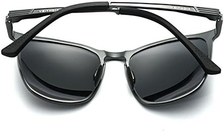 HTWWJ Sunglasses Polarized Driver Mirror Driving Personality Simple Retro Sunglasses , gun gray frame + gray slice