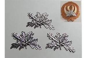 GTK - Geweihe & Trophäen KRUMHOLZ 3 x EICHENLAUB DECKBLATT für KEILERWAFFEN 6-blättrig
