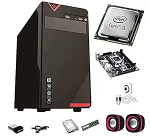 Rolltop Assembled Desktop Computer CPU, Intel i3 Processor 3 Ghz, H55 Motherboard, SSD 120 GB, 4 GB RAM, Windows 10 Pro Trial Version with Web Camera Mic Speaker (SSD120GBSATA250GB)