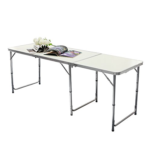 Preisvergleich Produktbild (UK Warehouse) 6FT tragbare verstellbare Trestle Folding Camp Tabelle