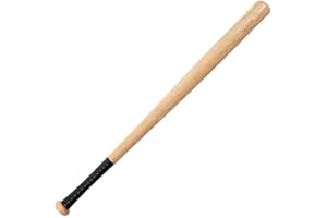 WELLDER Mazza da Baseball in Legno Naturale 83cm 32" Super Resistente Peso 900g. c.a. con Grip Softball Adulti Sport